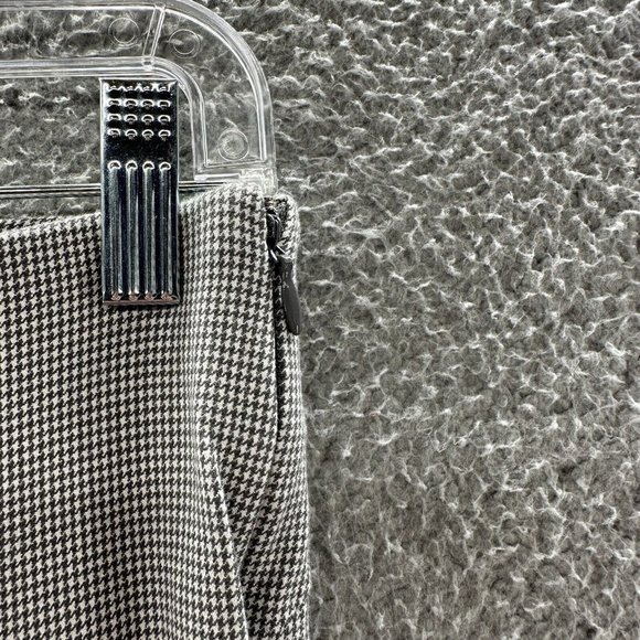 LOFT Pants Women's 0 Gray Stretch Hounds Tooth Ankle Zip Casual Pants Ladies 0 - Picture 5 of 14